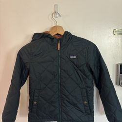 Patagonia Nano Puff Green Hooded Jacket Size 7-8