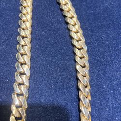 22 Inch Miami Cuban 14k GOLD NECKLACE
