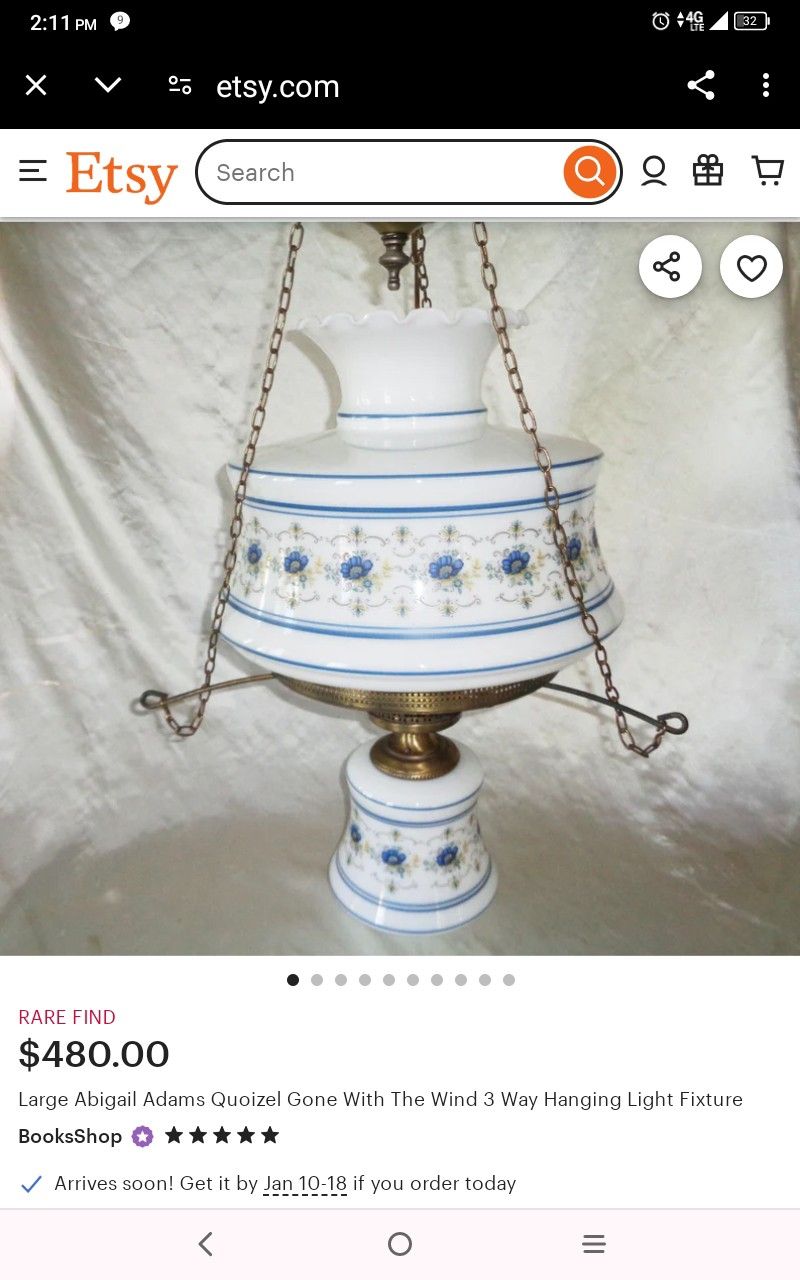 Vintage Hanging Lamp Quite Beautiful