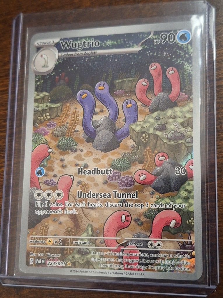 Pokemon Wugtrio (IR) Paldean Fates Great Condition.