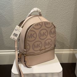 Soft Pink Michael Kors Backpack Purse 