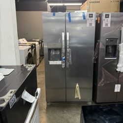 Frigidaire - 25.6 Cu Ft Side By Side 2-Door Refrigerator In Stainless Steel 
