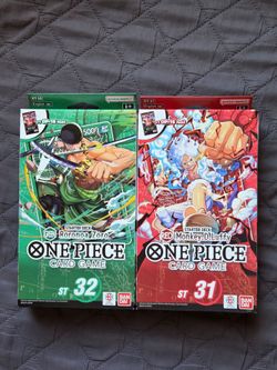 One Piece Card Game ST31 & ST32 Starter Decks ST-31 & ST-32 Lot of 2