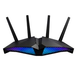 ASUS RT-AX82U (AX5400) Dual Band WiFi 6 Extendable Gaming Router, Gaming Port, Mobile Game Mode, Aura RGB, Included AiProtection Pro Security, Instant