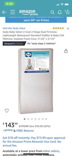 Sealy Stage 2 Cool Crib Mattress Toddler and Baby