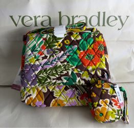 Vera Bradley Quilted Floral Crossbody Bag with Pouch