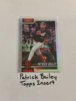 Patrick Bailey Cleveland Guardians Catcher Topps Short Print Insert Card.