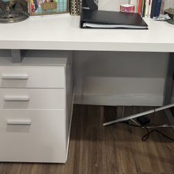 White Office Desk 