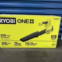 RYOBI ONE+ 18V 100 MPH 350 CFM Cordless Battery Variable-Speed Jet Fan Leaf Blower (Tool Only)new