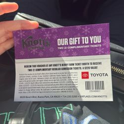 Knotts Voucher Ticket