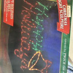 Lighted “Happy Holidays”