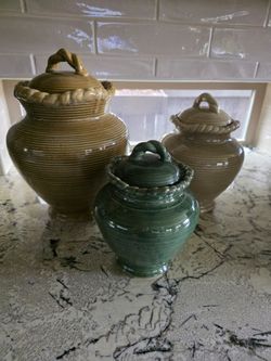Beautiful quality ceramic kitchen canister set