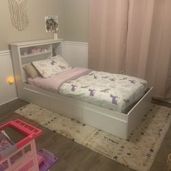 Wooden Twin Bed Frame With Storage