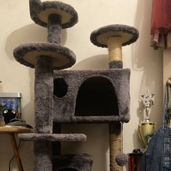 Big Gray Cat Tree