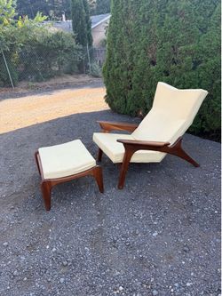 Mid Century Adrian Pearsall Lounge Chair and Ottoman