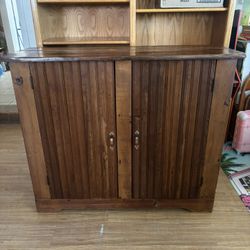 Rustic Wood Bar/ Cabinet