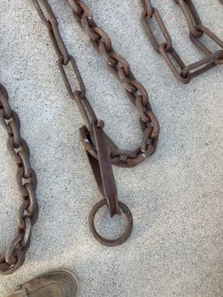 Large Diameter Vintage Chain And Hook Rings