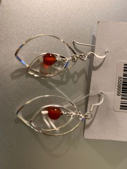 925 silver earrings 1.5 inch