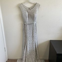 Gray Lace Dress