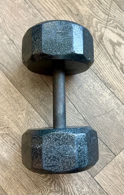 Single Cast Iron Hex Dumbbell  (Single One) 30 lbs