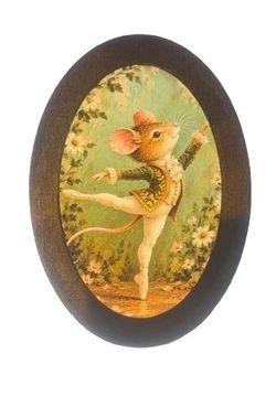 Vintage inspired Mr Mice ballet dancer wall decor