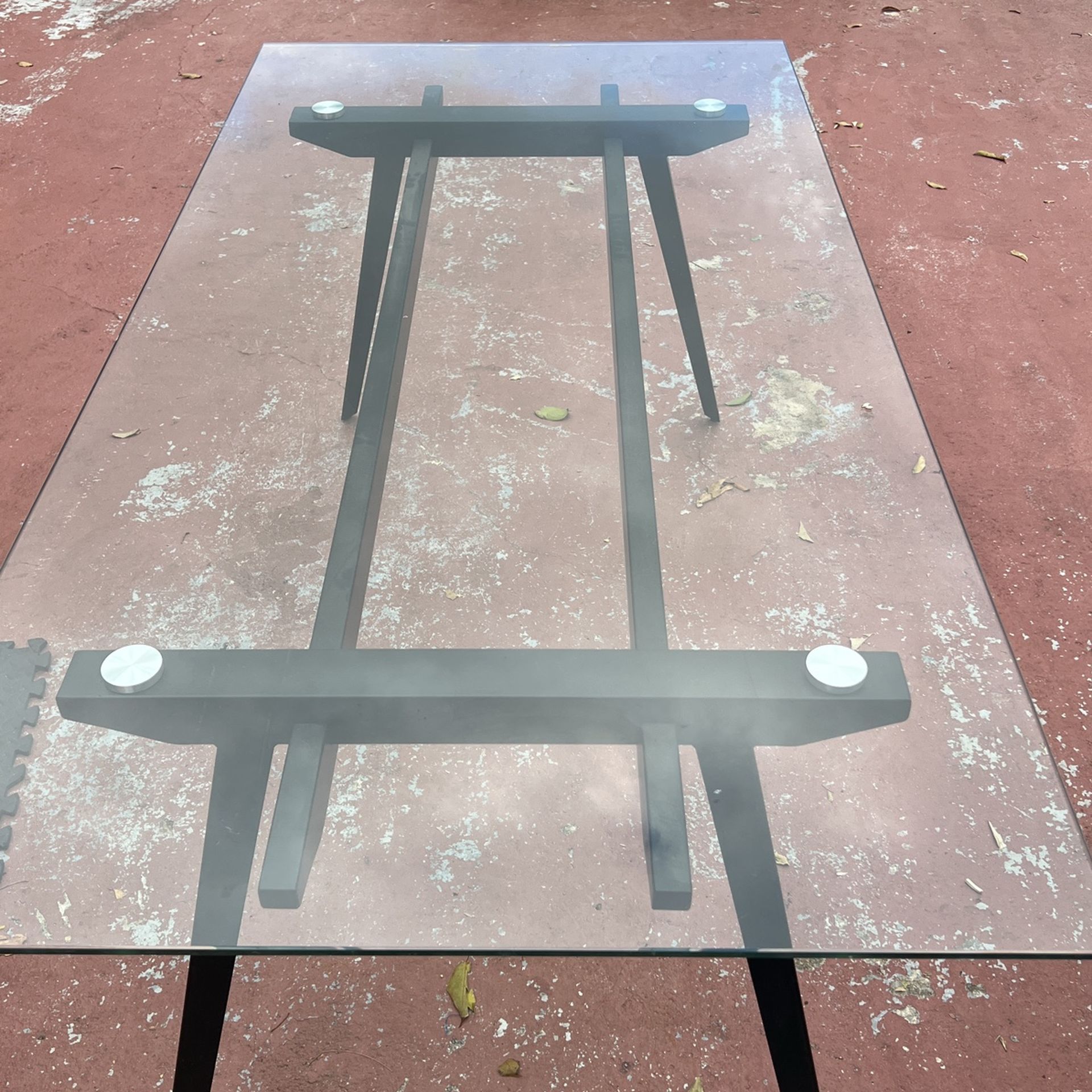 Dining room glass table