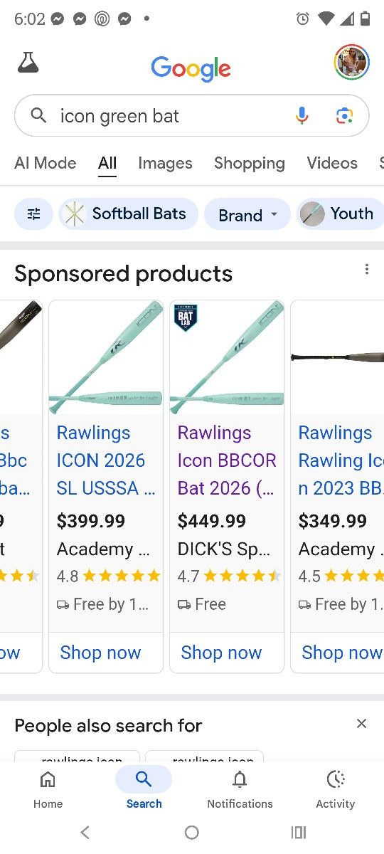 Rawlings Icon BBCOR Bat 2026