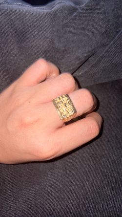 14k gold nugget ring