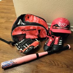 Girls Tee-ball Baseball Gear Bundle