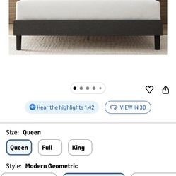 Zinus Queen upholstery Bed Frame