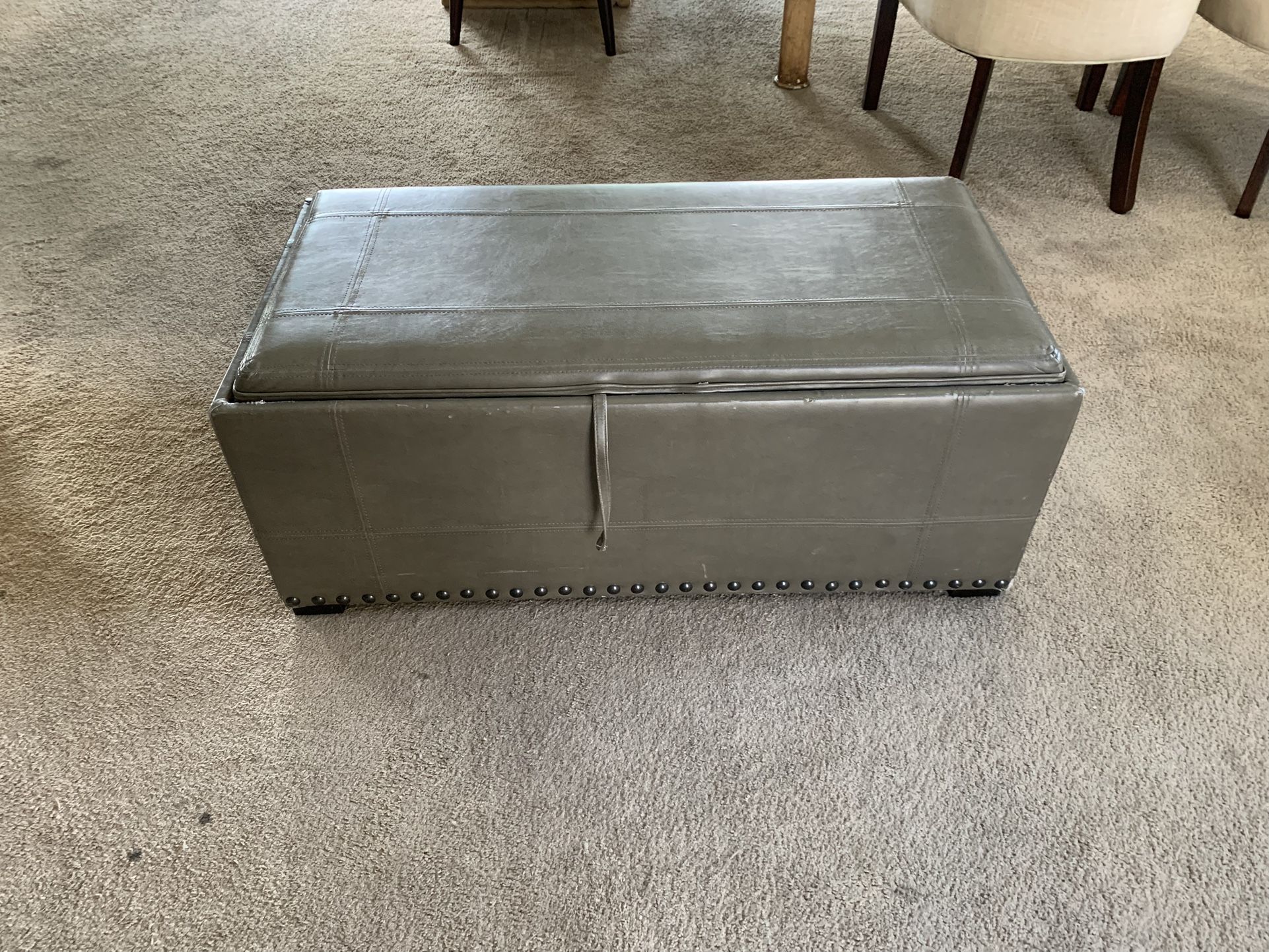 Free Leather Ottoman