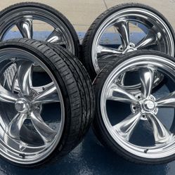 American Racing Vn 515 Polished Staggered 22x9 - 22x11 With 245/30/22 - 295/25/22 Tires🔥🔥🔥