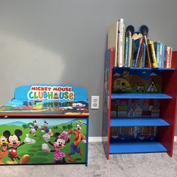 Mickey Mouse Toy Storage And Bookshelf 