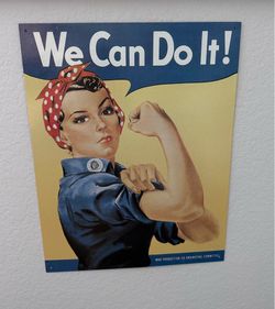 We Can Do It Metal Sign