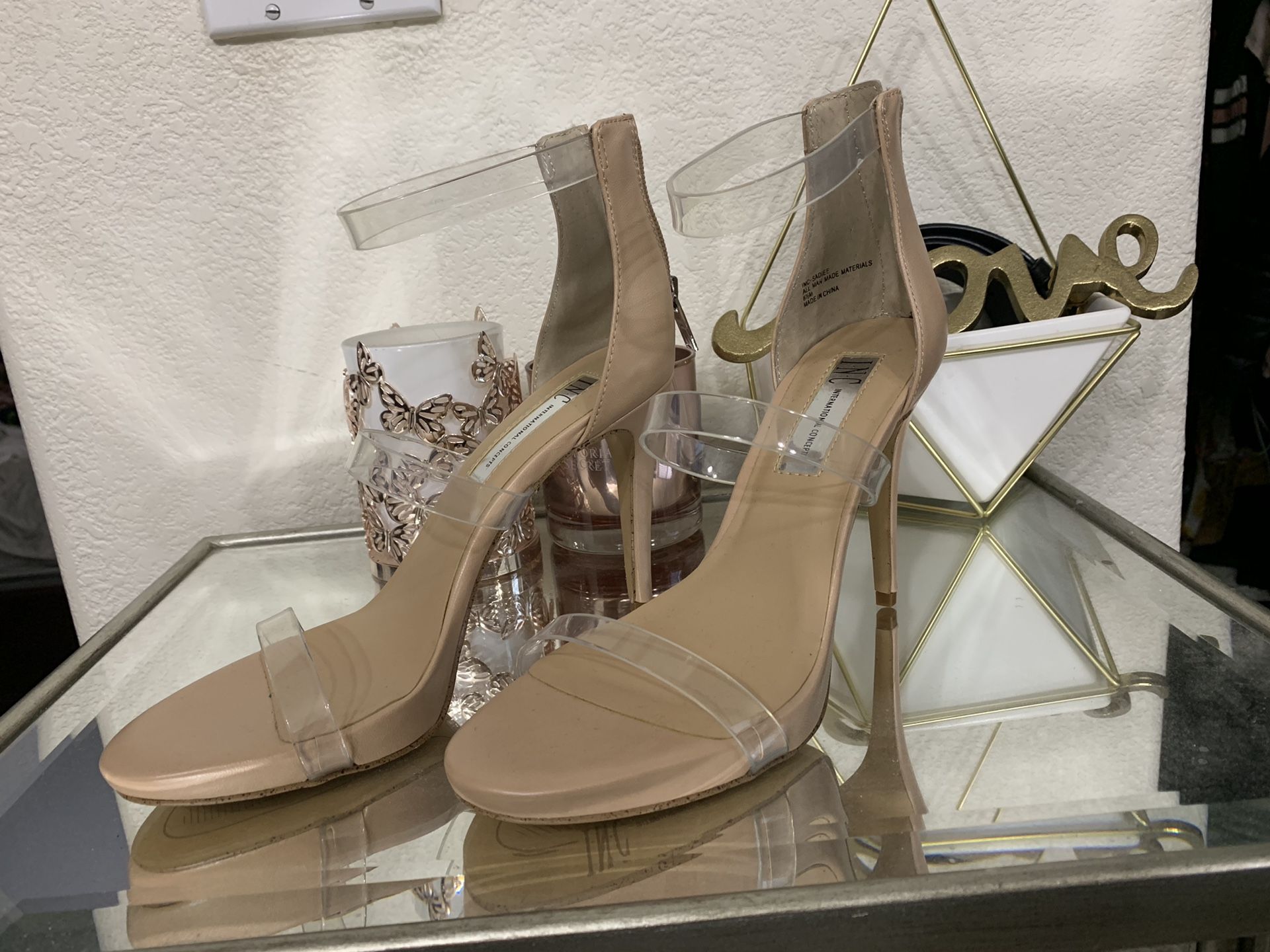 INC nude heels