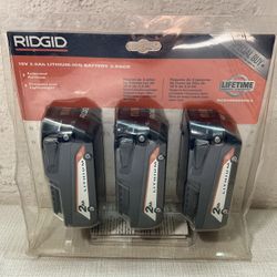 RIDGID. 18V Lithium Ion (3) 2.0Ah Battery.