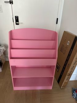 Pink book shelf