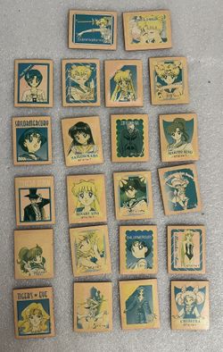 Vintage Sailor Moon R Card Magnets Lot of (22) Bandai 90s Anime Manga