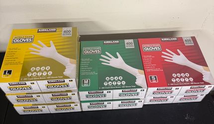 Kirkland Nitrile Exam Gloves 400-Count Bulk Lot LARGE MEDIUM SAMLL