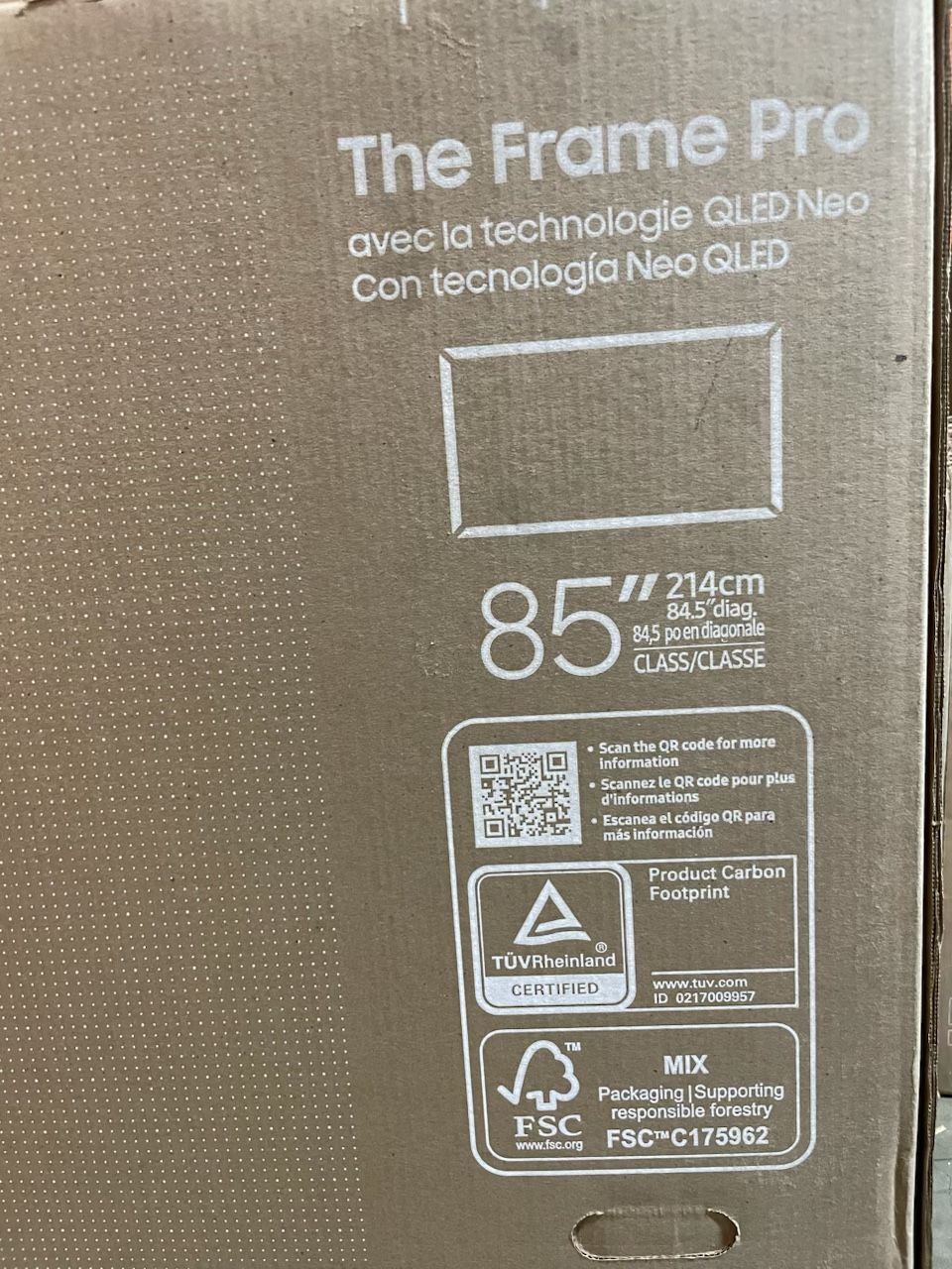 Samsung - 85” Class LS03FW The Frame Pro Series Neo QLED 4K UHD Art Mode SamsungVision AI Smart TV w/ Wall Mount