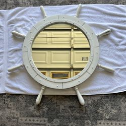 Upscale Ships Wheel Mirror 