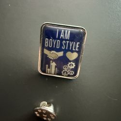 I AM BOYED STYLE PIN BADGE