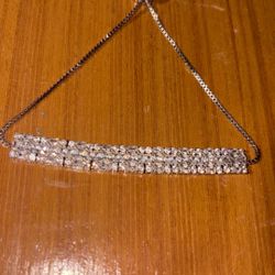 Silver And Diamond Bracelet