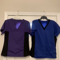 💙 Scrub Tops, Uniform Scrubs Lot, Workwear Scrubs, Clothing Lot, Size Med/Small