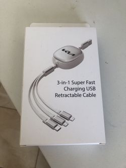 3-in-1 super fast charging usb retractable cable