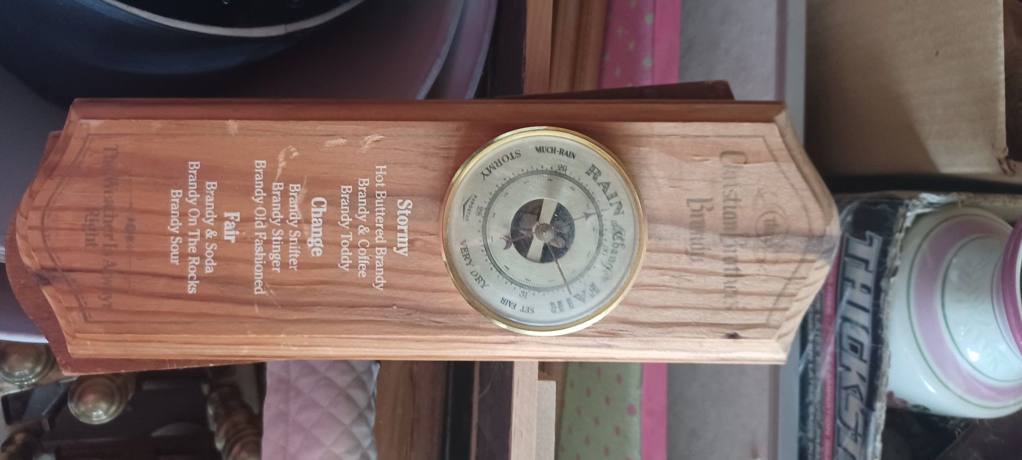Vintage Collectors Berometer And Thermometer Wall Art.