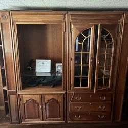 Custom Oak Wall Cabinet 