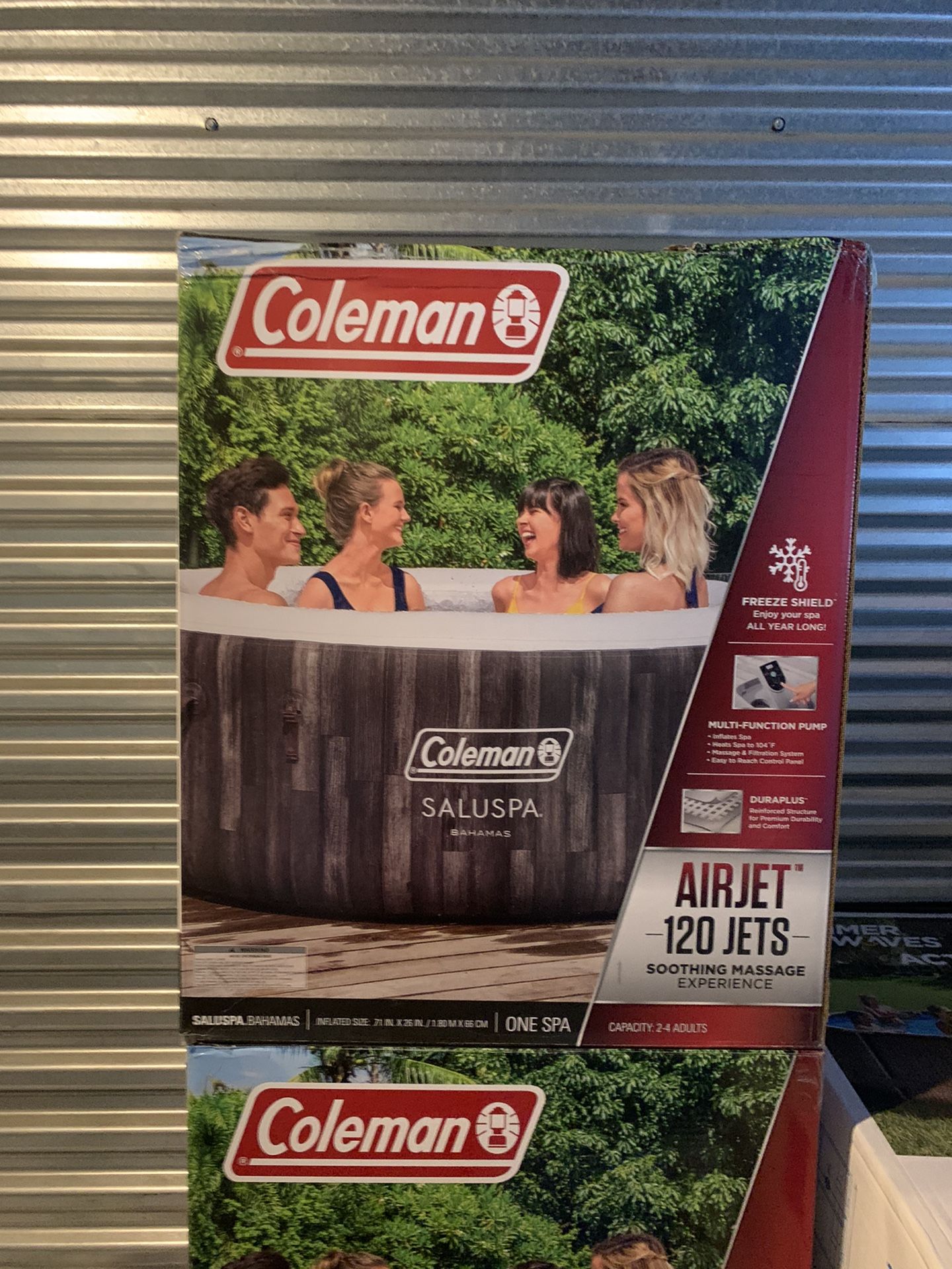 Coleman Saluspa 71" x 26" Havana Airjet Inflatable Hot Tub Spa 4-Person Jacuzzi BRAND NEW