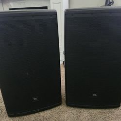 JBL EON 615 SPEAKERS & STANDS With Covers