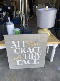 Room Nursery Sign And Lamp 